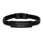 Unique Funny Microbiologist Gifts for Men, I 'Can't Keep Calm I'm A Microbiologist' Interlaced Leather Bracelet, Christmas Unique Ideas from Friends