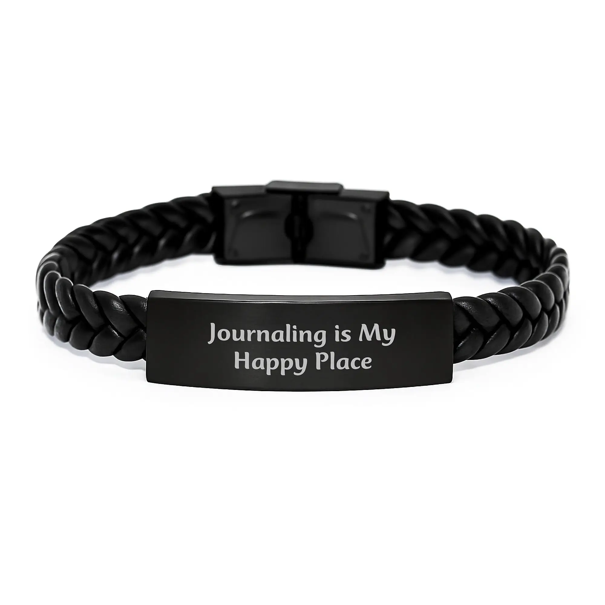 Journaling Motivation Gifts from Family to Graduand with Funny Quote Interlaced Leather Bracelet, Inspirational Journaling Accessory for Women Friends - Image 1