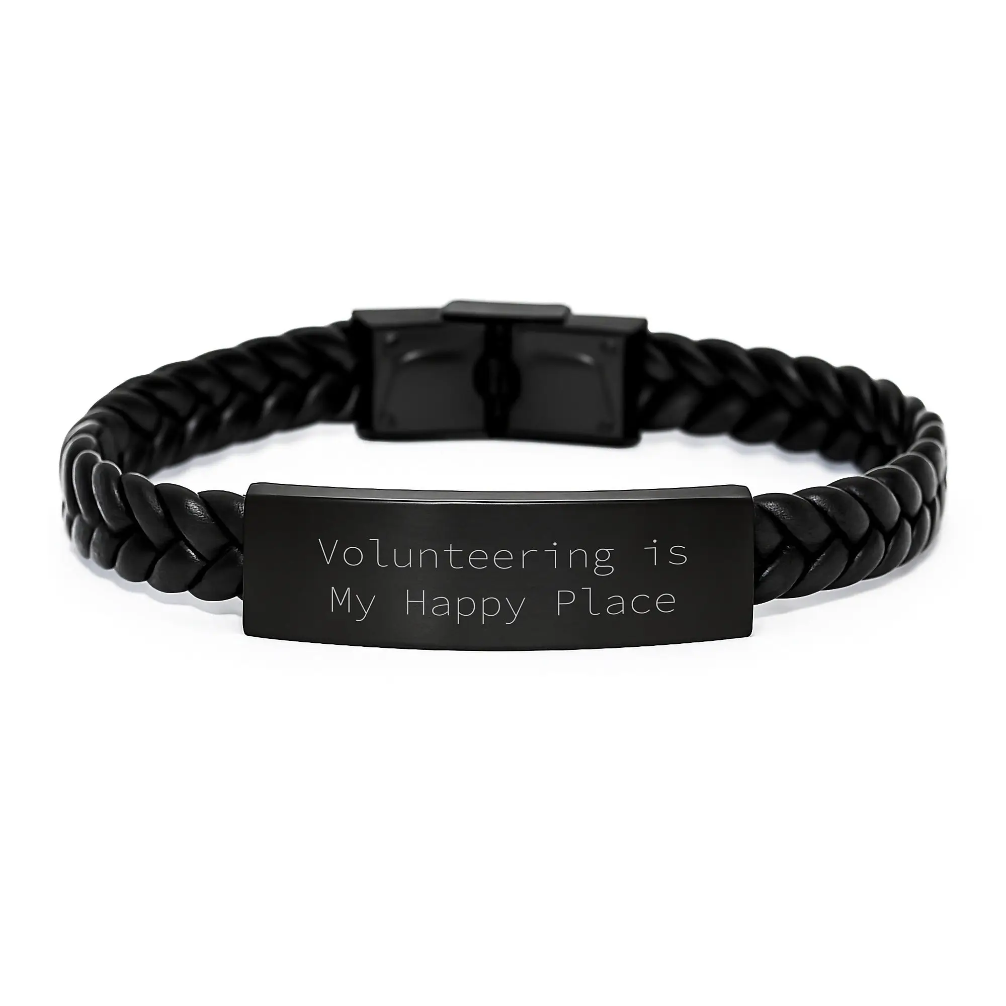 Volunteering Gifts for Men - Funny Inspirational Leather Bracelet for Graduation Unique Gifts from Friends to Volunteers - Image 1