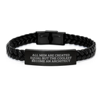 Architect Keepsake Interlaced Leather Bracelet for Him Birthday Gift - Image 1