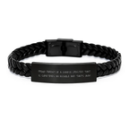 Funny Chinese Crested Dog Gifts, Birthday Unique Gifts, Gifts from Men to Chinese Crested Dog Parents, Interlaced Leather Bracelet for Chinese Crested Dog Enthusiasts, Proud Parent Quotes - Image 1