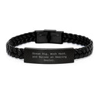 Inspiring Dealer Gifts from Friends - Interlaced Leather Bracelet for Birthday Unique Gifts to Men, Women, Coworkers, Family