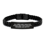Artist Keepsake Interlaced Leather Bracelet for Him Birthday Gift - Image 1
