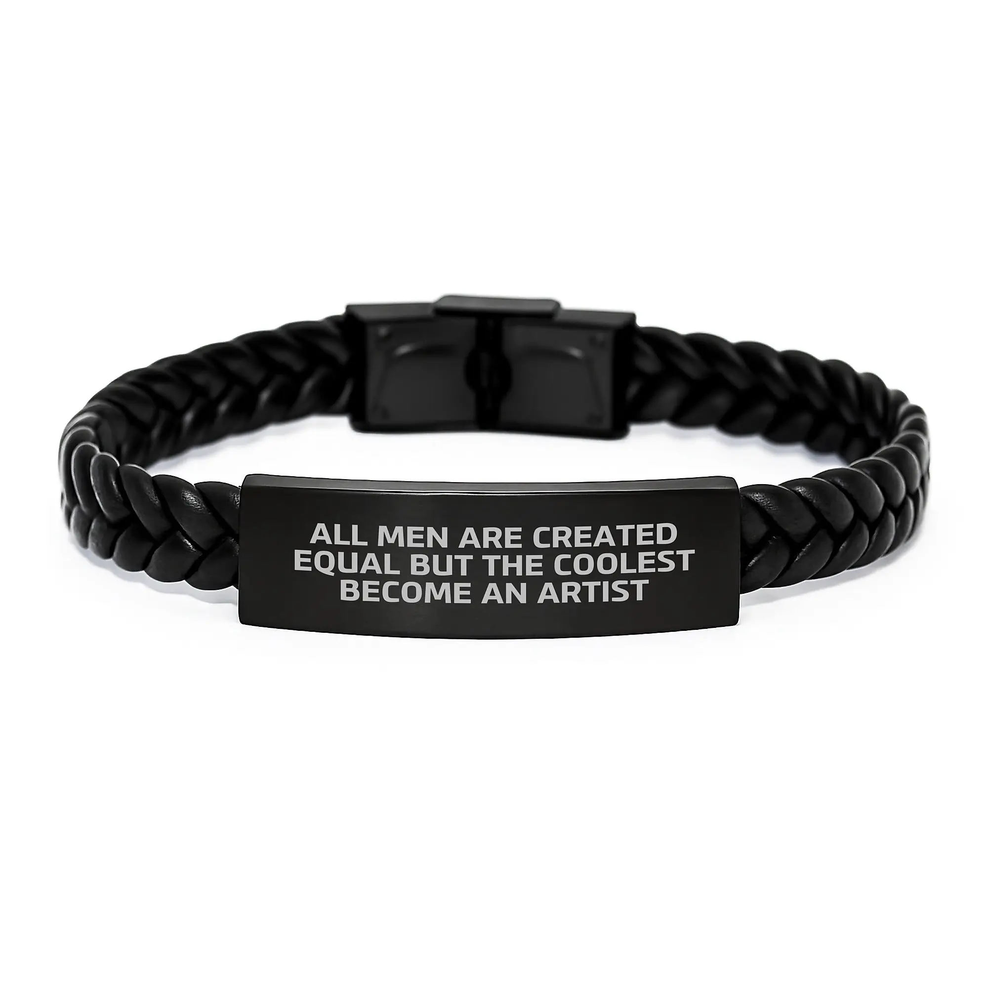 Artist Keepsake Interlaced Leather Bracelet for Him Birthday Gift - Image 1