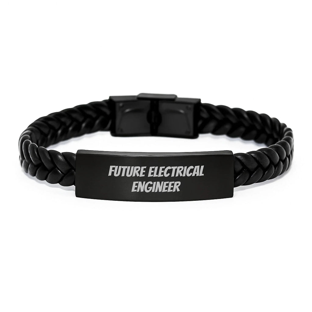 Funny Inspirational Gifts for Future Electrical Engineer Interlaced Leather Bracelet Men Friends Family Coworkers from Electrical Engineer