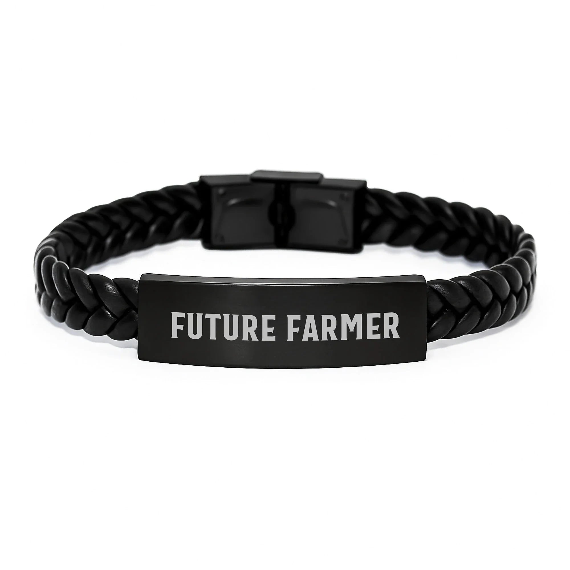 Future Farmer Gifts for Him, Funny Inspirational Leather Interlaced Bracelet, Christmas Unique Gifts from Friends to Family