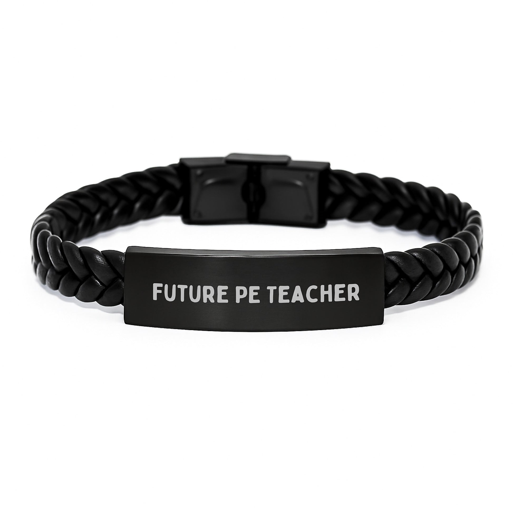 Funny Inspirational PE Teacher Gifts, Interlaced Leather Bracelet for Future PE Teacher, Birthday Unique Gifts from Friends, 'You're a-Maze-ing' Quote - Image 1