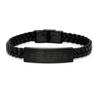 Funny Machinist Gifts from Friends - Interlaced Leather Bracelet for Machinist Men - Caution: I'm A Retired Machinist. I Have Stories And All Days To Talk.