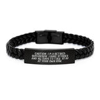 Funny Supervisor Quotes Interlaced Leather Bracelet Gifts from Men to Coworkers Christmas Unique Presents