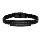 Funny Fiance Interlaced Leather Bracelet Gifts from Men to Fiance Birthday Unique Presents - Image 1