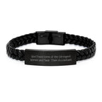 Funny Accountant Gifts from Men to Birthdays for Strong Women, Interlaced Leather Bracelet, God Found Some Of The Strongest Women And Made Them Accountant
