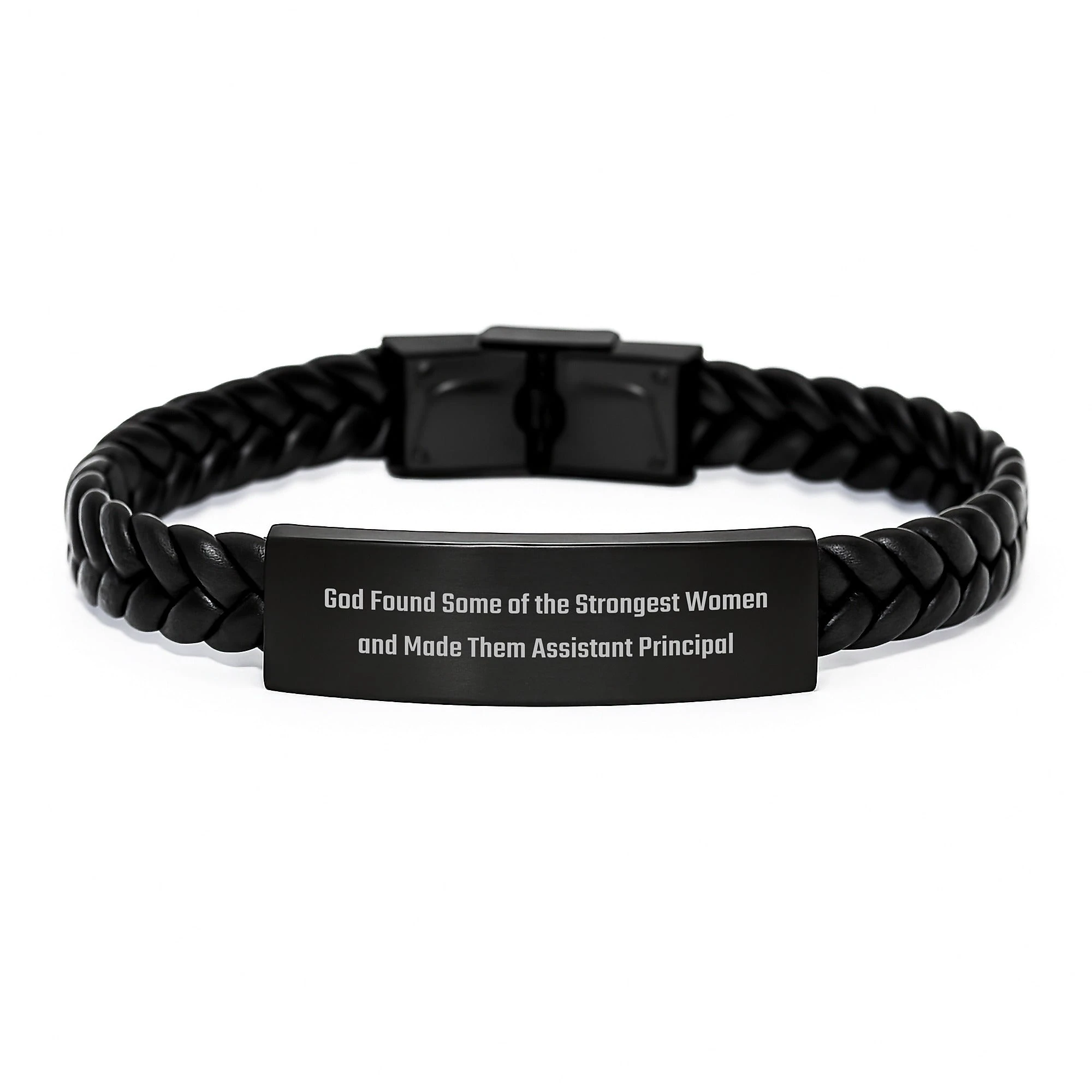 Funny Assistant Principal Quotes Interlaced Leather Bracelet Gifts from Friends - Christmas Unique Gifts for Assistant Principal, Inspirational Jewelry for Women