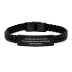 Funny Barber Gifts from Men for Barber - Interlaced Leather Bracelet - Christmas Unique Gifts