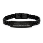Funny Case Manager Gifts for Women, Interlaced Leather Bracelet Christmas Unique Gifts from Family to Case Manager Women