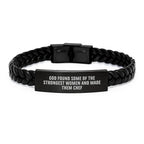 Funny Quote Chef Gifts from Husband to Wife Interlaced Leather Bracelet Stainless Steel Christmas Unique