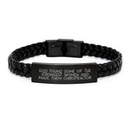 Funny Chiropractor Gifts, Interlaced Leather Bracelet for Birthday, 'God Found Some Of The Strongest Women And Made Them Chiropractor', Gifts from Women to Chiropractor Friends