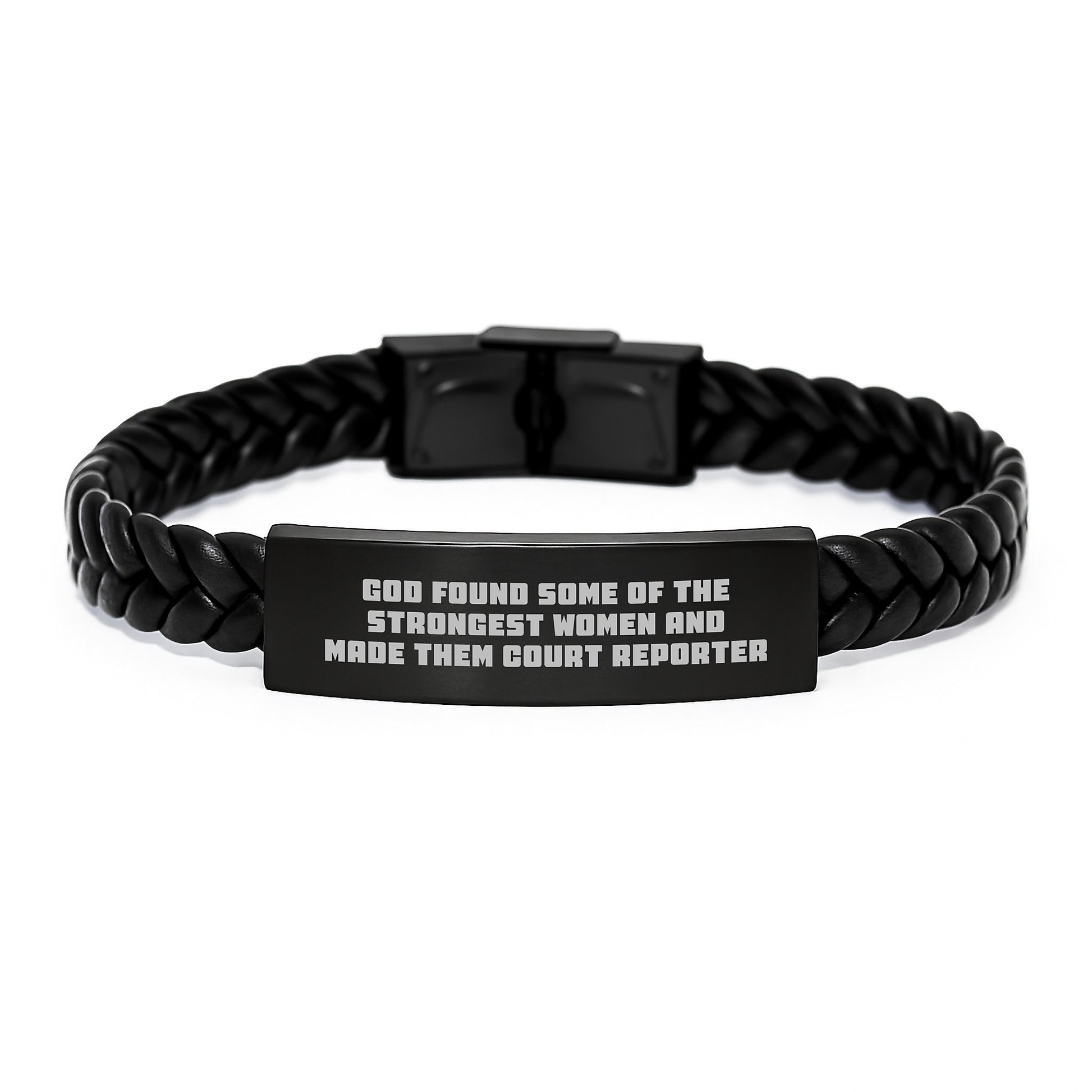 Courtside Strength, Birthday Cheer, Interlaced Leather Court Reporter Gifts from Friends - Image 1