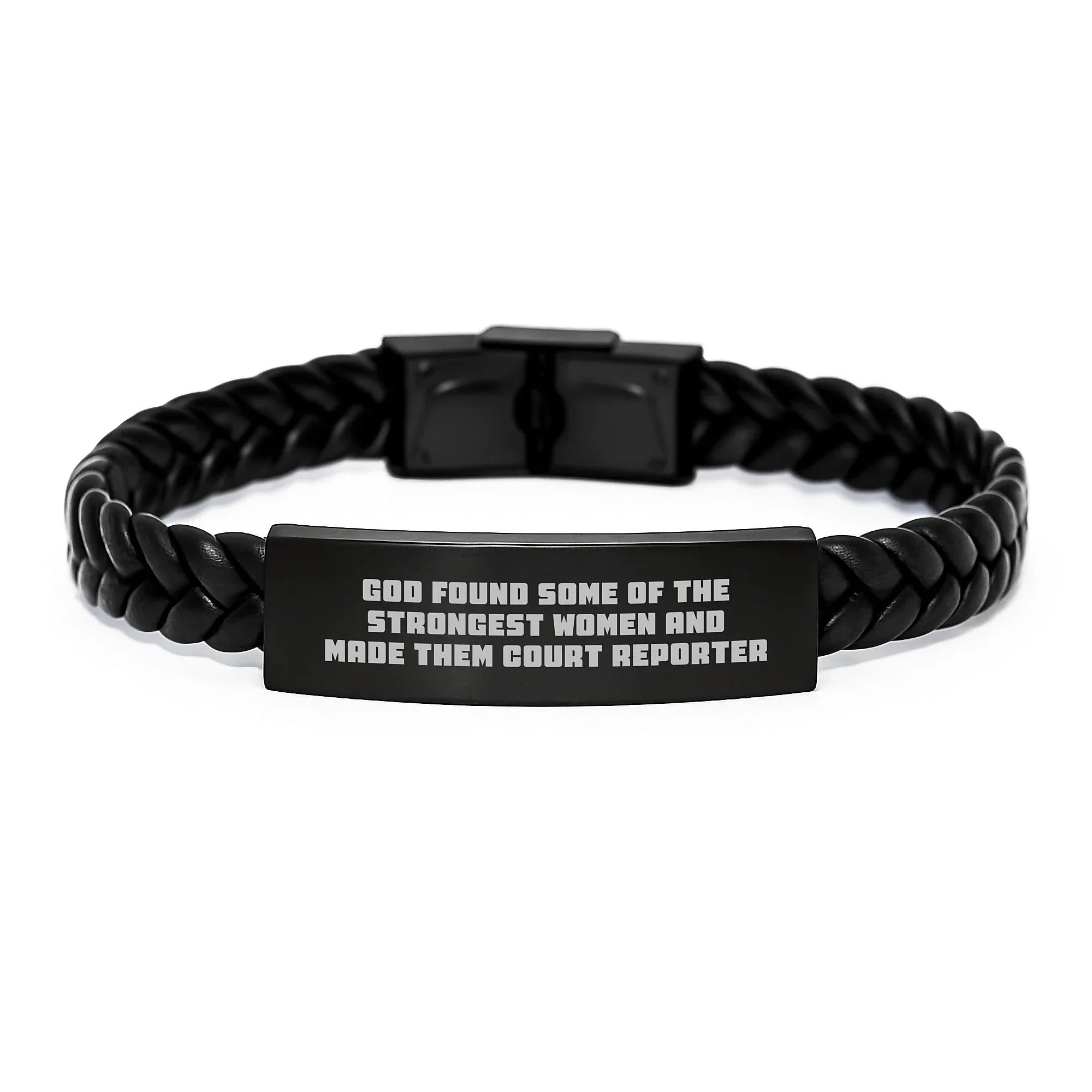 Courtside Strength, Birthday Cheer, Interlaced Leather Court Reporter Gifts from Friends