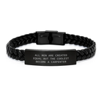 Birthday Gift Interlaced Leather Bracelet for Her Present – Carpenter - Image 1