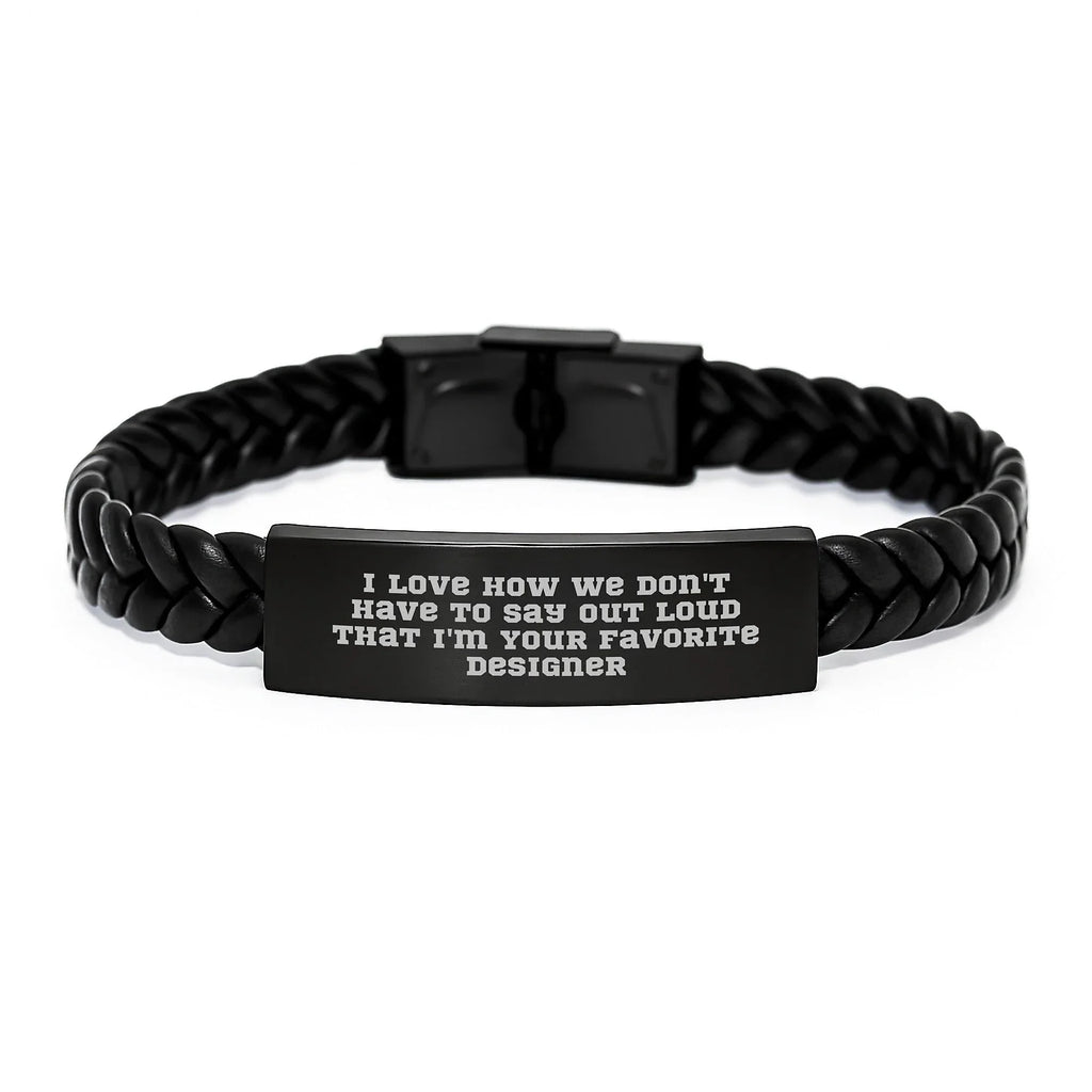Funny Interlaced Leather Bracelet Gifts from Men to Designer Friends at Christmas