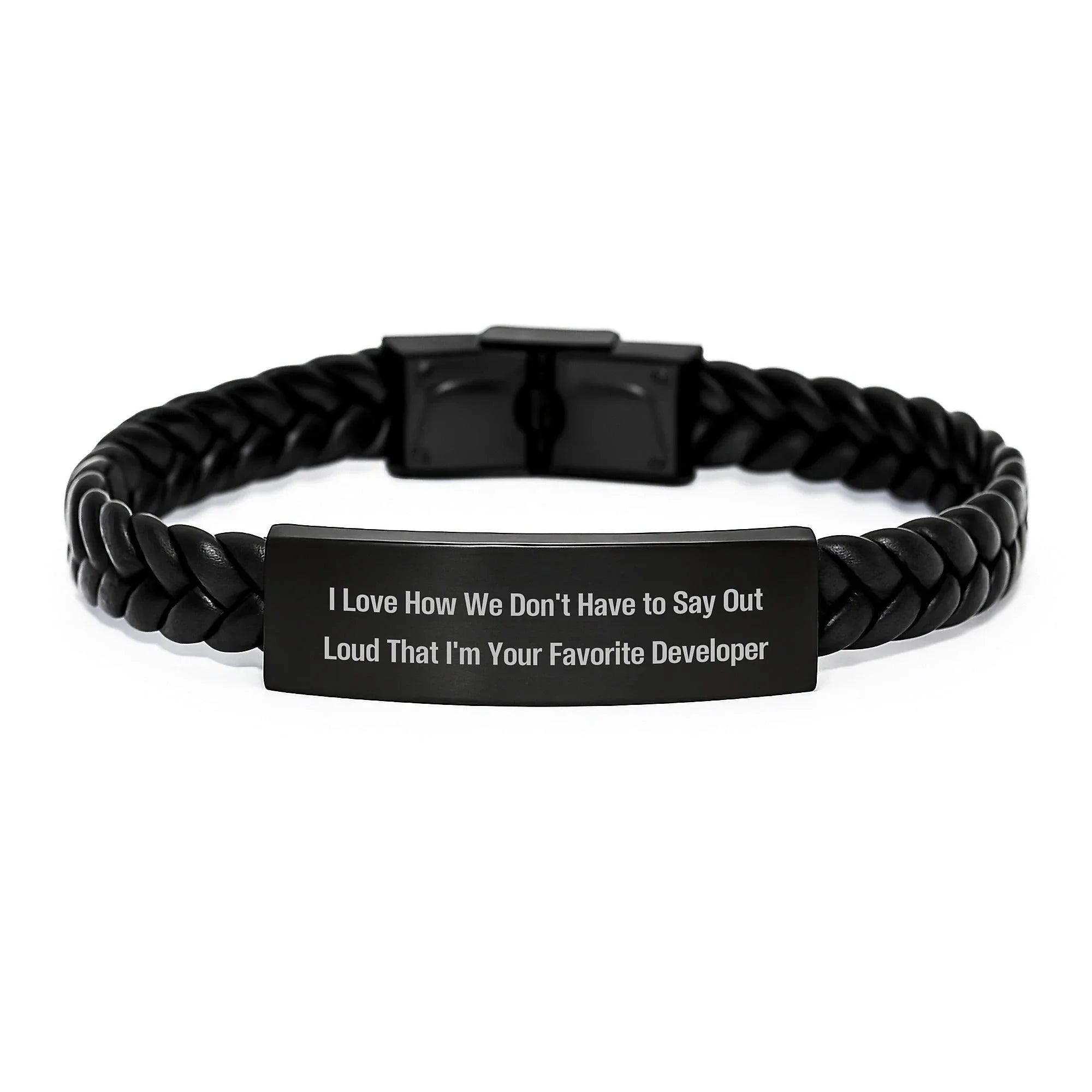 Funny Developer Gifts, Interlaced Leather Bracelets for Men, Unique Christmas Unique Gifts from Friends to Favorite Developer