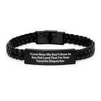 Funny Gifts from Friends to Favorite Dispatchers - Unique Interlaced Leather Bracelet for Men