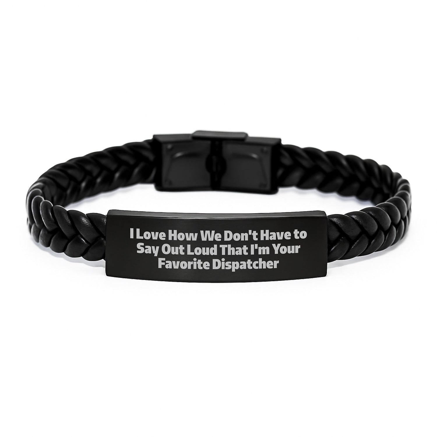 Funny Gifts from Friends to Favorite Dispatchers - Unique Interlaced Leather Bracelet for Men - Image 1