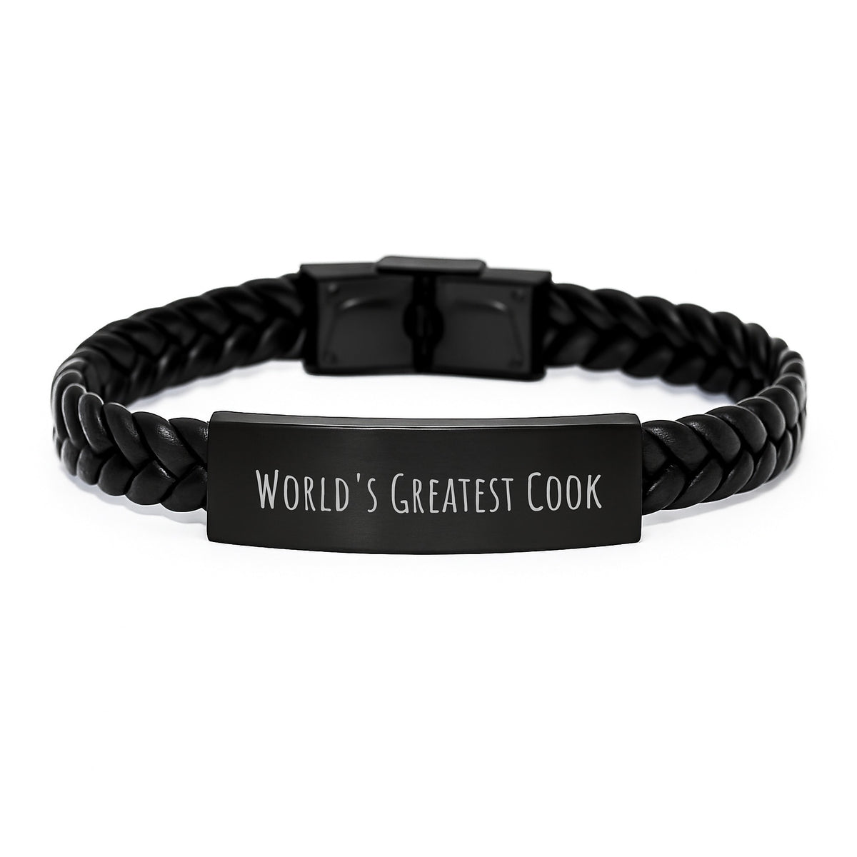 Cook Gift for Him - World's Greatest Cook Keepsake Interlaced Bracelet - Image 1
