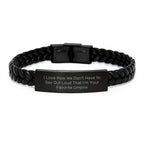 Funny Umpire Gifts for Men Friends Family Umpire Interlaced Leather Bracelet - Christmas Unique Presents