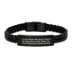 Funny Underwriter Gifts from Men to Women - Interlaced Leather Bracelet with Stainless Steel - Unique Christmas Memorable Presents for Underwriter Friends and Coworkers