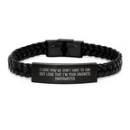 Funny Underwriter Gifts, Interlaced Leather Bracelet for Underwriter Men, Christmas Unique Gifts from Friends, Favorite Underwriter Quote, Underwriter Appreciation