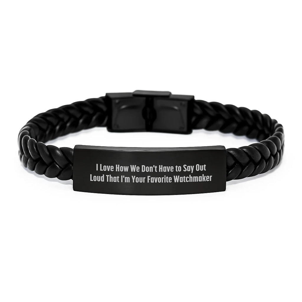Funny Watchmaker Gifts from Friends, Unique Interlaced Leather Bracelet for Watchmaker, Best Christmas Unique Gifts for Watchmaker Men