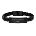 Smart Sexy Talented Clerk Interlaced Leather Bracelet, Gifts for Clerk Birthday Unique Gifts from Husband - Image 1