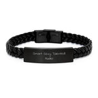 Smart Sexy Talented Model Christmas Unique Gifts, Interlaced Leather Bracelet for Men and Women, Funny Quote 'You're a model of perfection', Gifts from Friends and Family