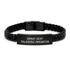 Smart Sexy Talented Operator Gifts from Friends - Interlaced Leather Birthday Present for Men or Women