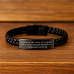 Compliance Officer Stainless Leather Bracelet for Him Birthday Gift - Image 2