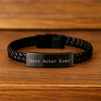 Funny Actor Quotes Leather Interlaced Bracelets Gifts from Friends for Actor on Christmas Unique Gifts