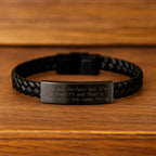 Funny Sheriff Gifts for Men from Friends - Interlaced Leather Bracelet Valentine's Unique Gift