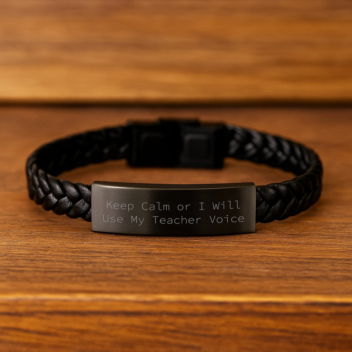 Teacher Gift for Him Keep Calm Or I Will Use My Teacher Voice Keepsake - Image 2