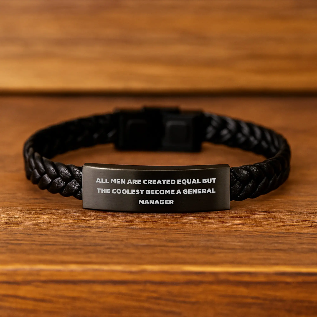 Birthday Gift General Manager Keepsake Interlaced Leather Bracelet - Image 2