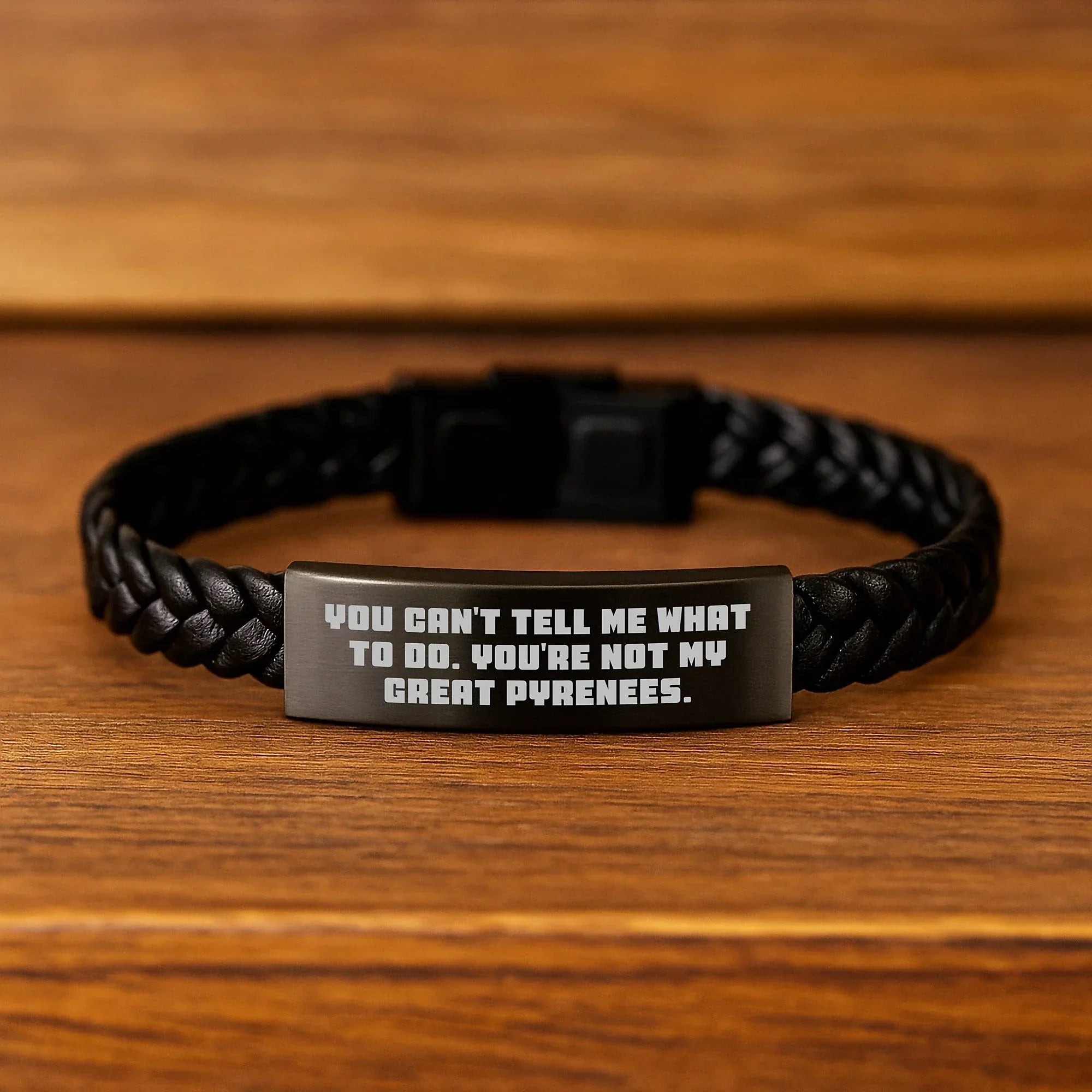 Funny Great Pyrenees Dog Interlaced Leather Wraps Gifts for Men from Family Birthday Unique Gifts