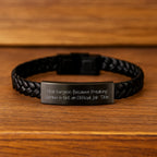 Oral Surgeon Interlaced Leather Bracelet Keepsake Birthday Gift for Him - Image 2