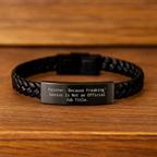 Painter Keepsake Interlaced Leather Bracelet for Him Birthday Gift - Image 2