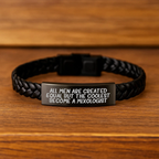 Birthday Gift for Her Mixologist Interlaced Leather Bracelet Present - Image 2