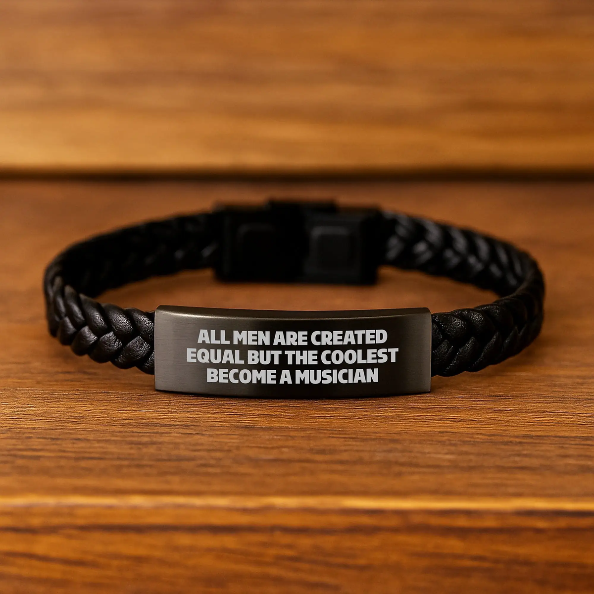 Musician Gift for Him All Men Are Created Equal Keepsake Bracelet - Image 2