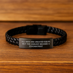 Witty Psychiatrist Interlaced Leather Bracelet for Friends Birthday Gift - Image 2