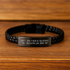 Grandad Keepsake Interlaced Leather Bracelet Surprise Birthday Gift - Image 2