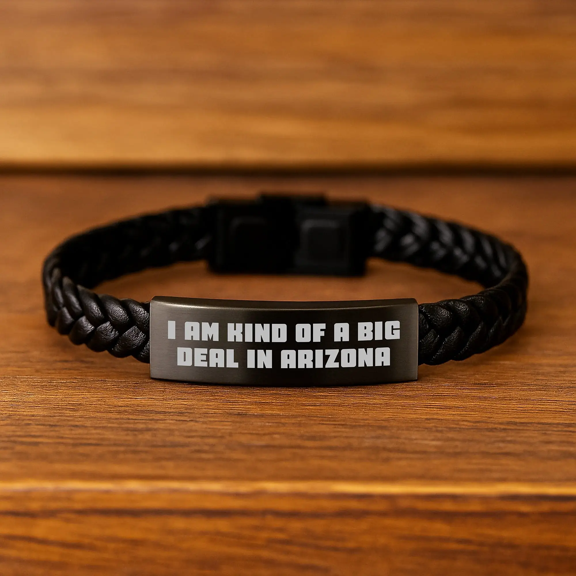Arizona Inspired Interlaced Leather Bracelet, I Am Kind Of A Prime Selection In Arizona Funny Quote, Gifts from Men to Arizona Friends - Image 2