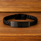 Lawyer Keepsake Interlaced Leather Bracelet for Him Birthday Gift - Image 2
