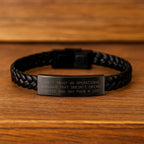 Funny Operations Manager Gifts, Interlaced Leather Bracelet, Unique Christmas Memorable Presents for Operations Manager, Don't Trust An Ops Manager That Doesn't Drink Coffee